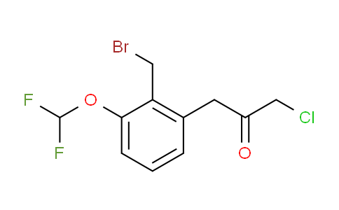 CAS No. 1804065-03-9, 1-(2-(Bromomethyl)-3-(difluoromethoxy)phenyl)-3-chloropropan-2-one