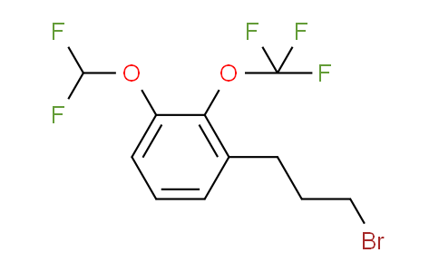 CAS No. 1804145-43-4, 1-(3-Bromopropyl)-3-(difluoromethoxy)-2-(trifluoromethoxy)benzene