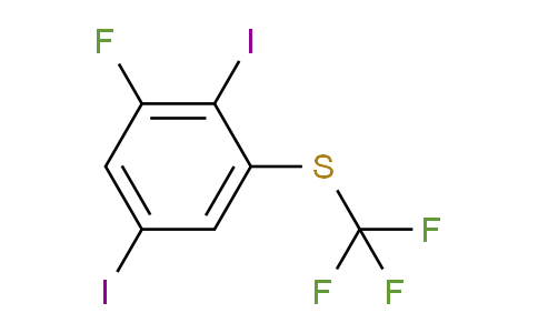 CAS No. 1803815-72-6, 1,4-Diiodo-2-fluoro-6-(trifluoromethylthio)benzene