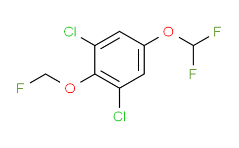 CAS No. 1804516-71-9, 1,3-Dichloro-5-difluoromethoxy-2-(fluoromethoxy)benzene