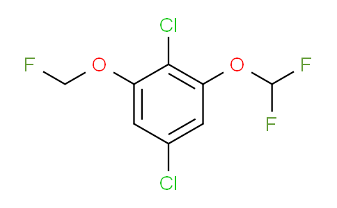 CAS No. 1803832-32-7, 1,4-Dichloro-2-difluoromethoxy-6-(fluoromethoxy)benzene
