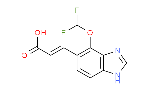 CAS No. 1807393-22-1, (E)-3-(4-Difluoromethoxy-1H-benzo[d]imidazol-5-yl)acrylic acid