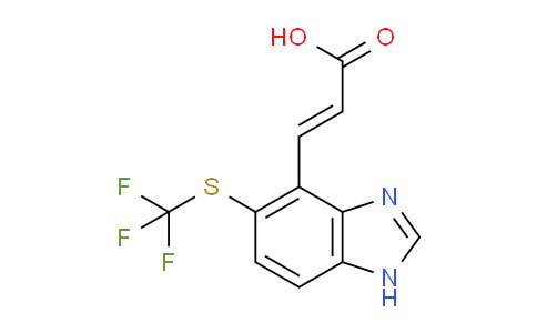 CAS No. 1807335-00-7, (E)-3-(5-Trifluoromethylthio-1H-benzo[d]imidazol-4-yl)acrylic acid