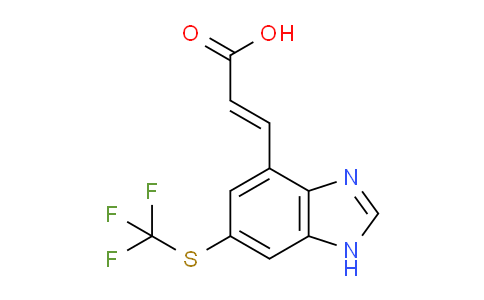 CAS No. 1807385-19-8, (E)-3-(6-Trifluoromethylthio-1H-benzo[d]imidazol-4-yl)acrylic acid