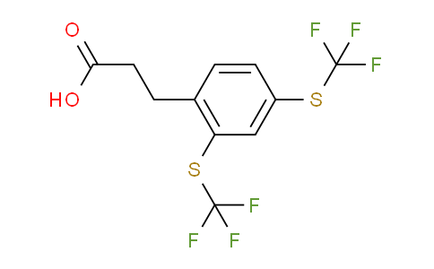 CAS No. 1803843-85-7, (2,4-Bis(trifluoromethylthio)phenyl)propanoic acid