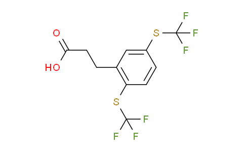 CAS No. 1803746-08-8, (2,5-Bis(trifluoromethylthio)phenyl)propanoic acid
