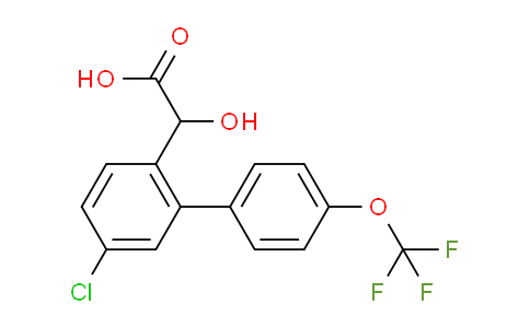 CAS No. 1261762-73-5, (5-Chloro-4'-(trifluoromethoxy)biphenyl-2-yl)-hydroxyacetic acid