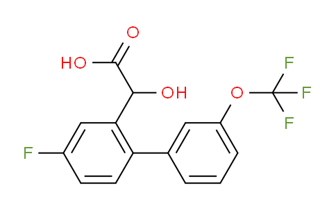 CAS No. 1261837-86-8, (4-Fluoro-3'-(trifluoromethoxy)biphenyl-2-yl)-hydroxyacetic acid