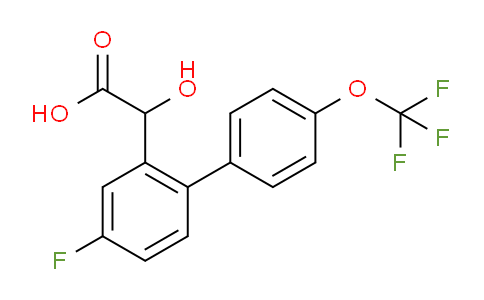 CAS No. 1261502-80-0, (4-Fluoro-4'-(trifluoromethoxy)biphenyl-2-yl)-hydroxyacetic acid