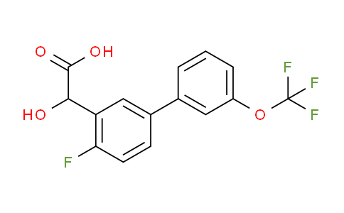 CAS No. 1261575-81-8, (4-Fluoro-3'-(trifluoromethoxy)biphenyl-3-yl)-hydroxyacetic acid