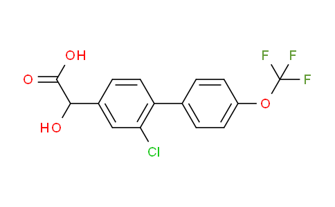 CAS No. 1261762-68-8, (2-Chloro-4'-(trifluoromethoxy)biphenyl-4-yl)-hydroxyacetic acid