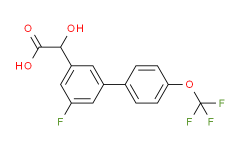 CAS No. 1261853-92-2, (5-Fluoro-4'-(trifluoromethoxy)biphenyl-3-yl)-hydroxyacetic acid