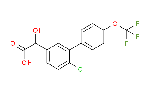 CAS No. 1261856-04-5, (6-Chloro-4'-(trifluoromethoxy)biphenyl-3-yl)-hydroxyacetic acid