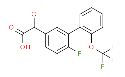 CAS No. 1261765-33-6, (6-Fluoro-2'-(trifluoromethoxy)biphenyl-3-yl)-hydroxyacetic acid