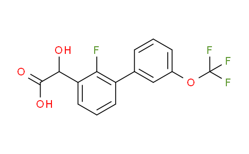 CAS No. 1261865-47-7, (2-Fluoro-3'-(trifluoromethoxy)biphenyl-3-yl)-hydroxyacetic acid