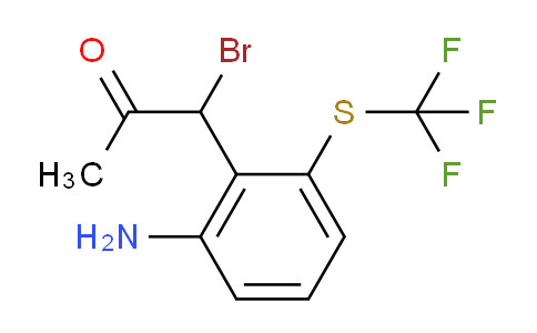 CAS No. 1806296-94-5, 1-(2-Amino-6-(trifluoromethylthio)phenyl)-1-bromopropan-2-one
