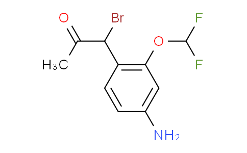 CAS No. 1804221-53-1, 1-(4-Amino-2-(difluoromethoxy)phenyl)-1-bromopropan-2-one