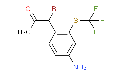 CAS No. 1804043-64-8, 1-(4-Amino-2-(trifluoromethylthio)phenyl)-1-bromopropan-2-one