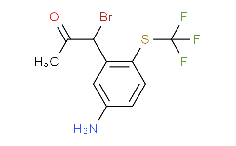 CAS No. 1804222-37-4, 1-(5-Amino-2-(trifluoromethylthio)phenyl)-1-bromopropan-2-one