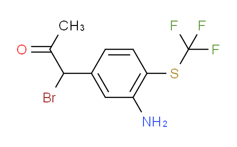 CAS No. 1803880-46-7, 1-(3-Amino-4-(trifluoromethylthio)phenyl)-1-bromopropan-2-one