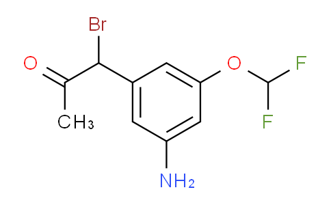 CAS No. 1804401-36-2, 1-(3-Amino-5-(difluoromethoxy)phenyl)-1-bromopropan-2-one