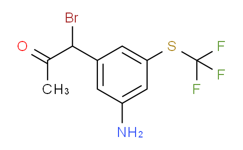 CAS No. 1806404-56-7, 1-(3-Amino-5-(trifluoromethylthio)phenyl)-1-bromopropan-2-one
