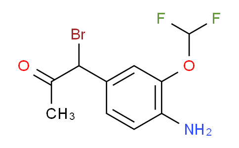 CAS No. 1806434-36-5, 1-(4-Amino-3-(difluoromethoxy)phenyl)-1-bromopropan-2-one