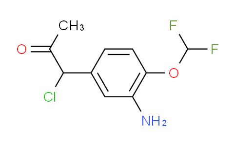 CAS No. 1804401-46-4, 1-(3-Amino-4-(difluoromethoxy)phenyl)-1-chloropropan-2-one