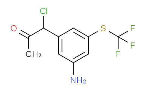 CAS No. 1806434-83-2, 1-(3-Amino-5-(trifluoromethylthio)phenyl)-1-chloropropan-2-one