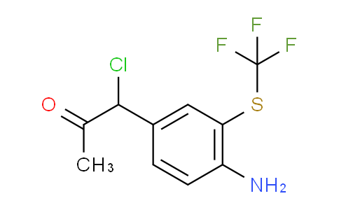 CAS No. 1806376-57-7, 1-(4-Amino-3-(trifluoromethylthio)phenyl)-1-chloropropan-2-one