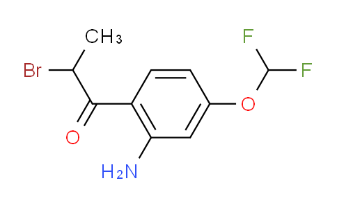 CAS No. 1804043-22-8, 1-(2-Amino-4-(difluoromethoxy)phenyl)-2-bromopropan-1-one