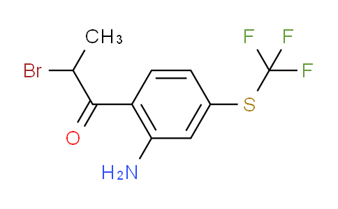 CAS No. 1803861-28-0, 1-(2-Amino-4-(trifluoromethylthio)phenyl)-2-bromopropan-1-one