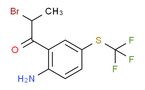 CAS No. 1807052-51-2, 1-(2-Amino-5-(trifluoromethylthio)phenyl)-2-bromopropan-1-one