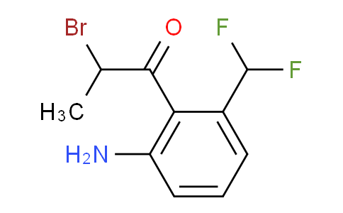 CAS No. 1806434-48-9, 1-(2-Amino-6-(difluoromethyl)phenyl)-2-bromopropan-1-one