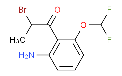 CAS No. 1803866-64-9, 1-(2-Amino-6-(difluoromethoxy)phenyl)-2-bromopropan-1-one