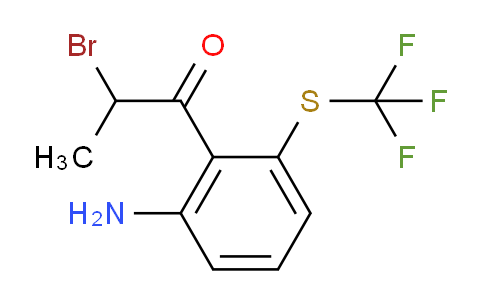 CAS No. 1804222-10-3, 1-(2-Amino-6-(trifluoromethylthio)phenyl)-2-bromopropan-1-one