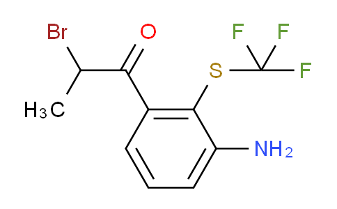 CAS No. 1804222-15-8, 1-(3-Amino-2-(trifluoromethylthio)phenyl)-2-bromopropan-1-one