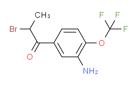 CAS No. 1807109-24-5, 1-(3-Amino-4-(trifluoromethoxy)phenyl)-2-bromopropan-1-one
