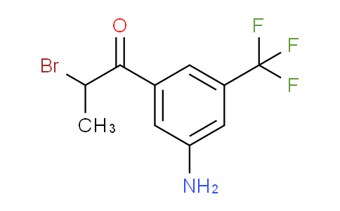 CAS No. 1803838-36-9, 1-(3-Amino-5-(trifluoromethyl)phenyl)-2-bromopropan-1-one