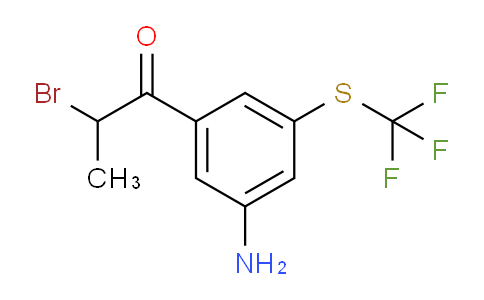 CAS No. 1806329-87-2, 1-(3-Amino-5-(trifluoromethylthio)phenyl)-2-bromopropan-1-one