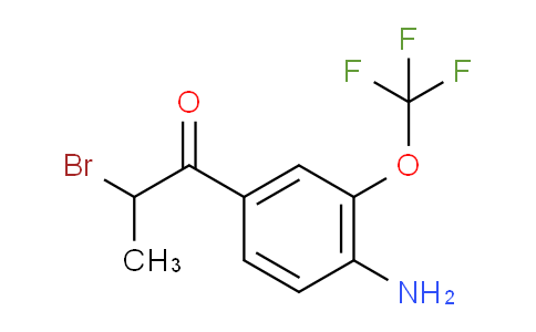 CAS No. 1803860-42-5, 1-(4-Amino-3-(trifluoromethoxy)phenyl)-2-bromopropan-1-one