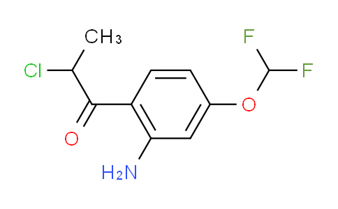 CAS No. 1804401-19-1, 1-(2-Amino-4-(difluoromethoxy)phenyl)-2-chloropropan-1-one