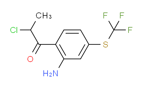CAS No. 1803805-63-1, 1-(2-Amino-4-(trifluoromethylthio)phenyl)-2-chloropropan-1-one