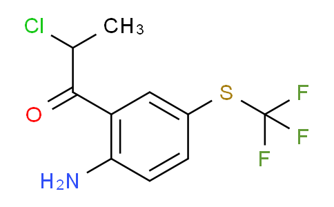 CAS No. 1806522-03-1, 1-(2-Amino-5-(trifluoromethylthio)phenyl)-2-chloropropan-1-one