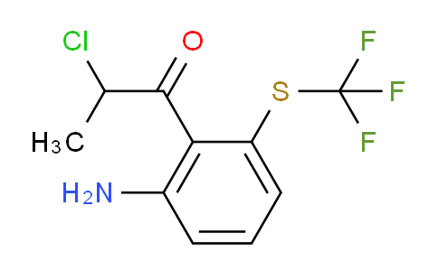 CAS No. 1804508-66-4, 1-(2-Amino-6-(trifluoromethylthio)phenyl)-2-chloropropan-1-one