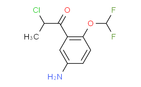 CAS No. 1804401-25-9, 1-(5-Amino-2-(difluoromethoxy)phenyl)-2-chloropropan-1-one