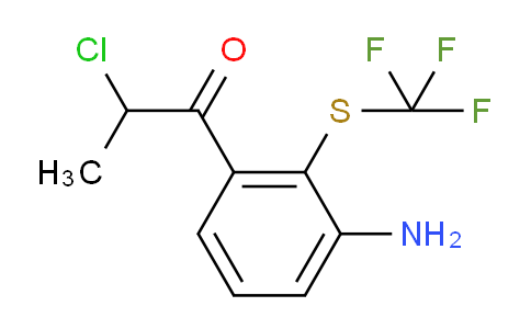 CAS No. 1803838-65-4, 1-(3-Amino-2-(trifluoromethylthio)phenyl)-2-chloropropan-1-one