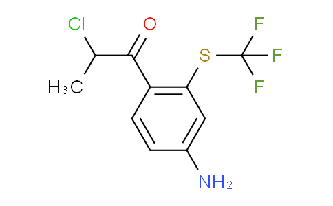 CAS No. 1804217-80-8, 1-(4-Amino-2-(trifluoromethylthio)phenyl)-2-chloropropan-1-one