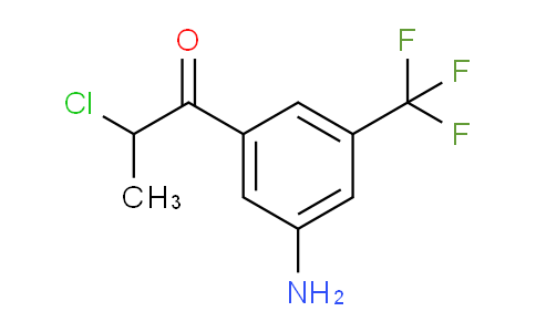 CAS No. 1806331-31-6, 1-(3-Amino-5-(trifluoromethyl)phenyl)-2-chloropropan-1-one