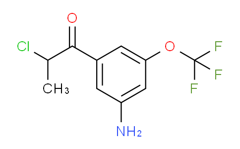 CAS No. 1806434-61-6, 1-(3-Amino-5-(trifluoromethoxy)phenyl)-2-chloropropan-1-one